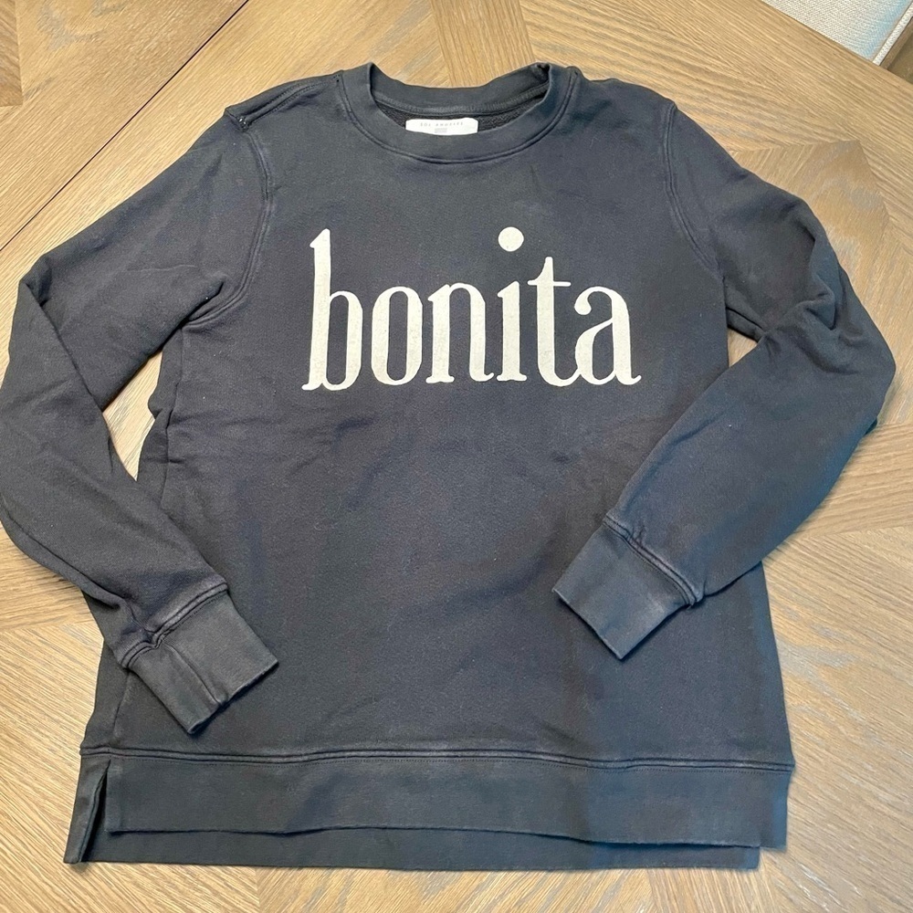 Sol Angeles x Anthropologie Bonita Sweatshirt Vintage Black - Picture 6 of 10